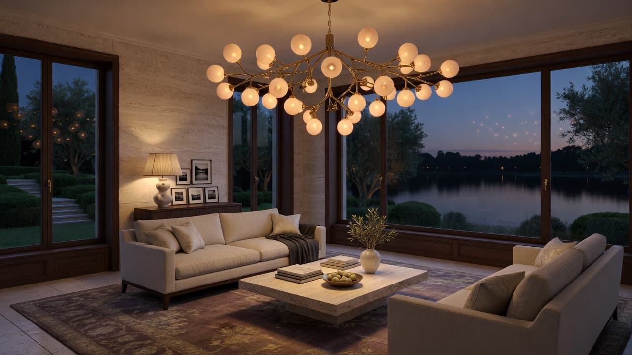 Branching Chandelier for a Hangzhou Lakeside Villa